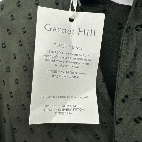 Garnet Hill Women’s Nori Pine Green Ballad Swiss-Dot Maxi Dress - Picture 7 of 13